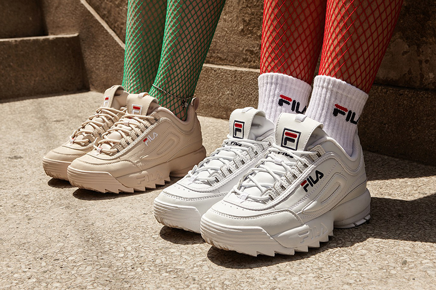 scarpe fila indossate